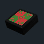 Heart in Christmas Colors Red Green Felting Look Keepsake Box<br><div class="desc">Heart in Christmas Colors Red Green Felting Look</div>