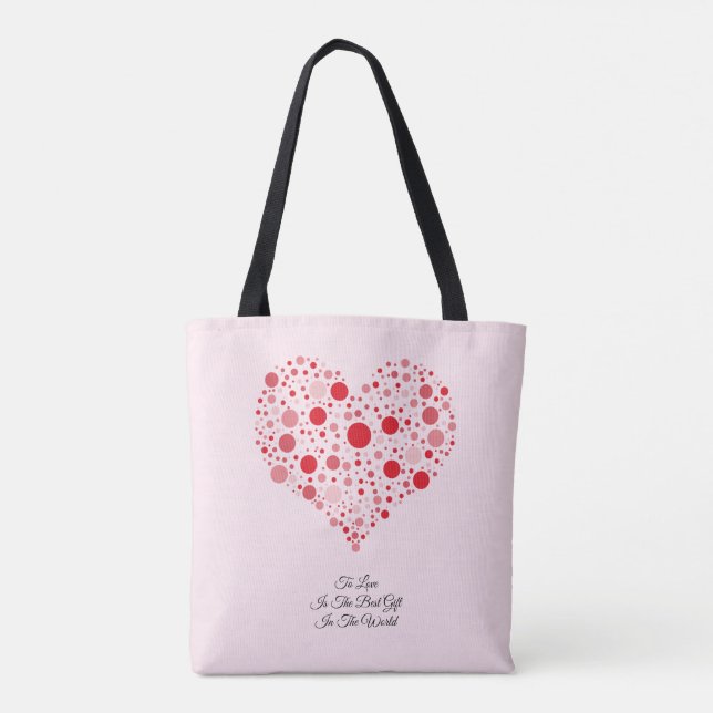 Heart In Dots Tote Bag (Back)