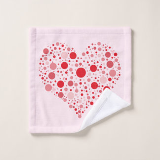 Heart In Dots Wash Cloth