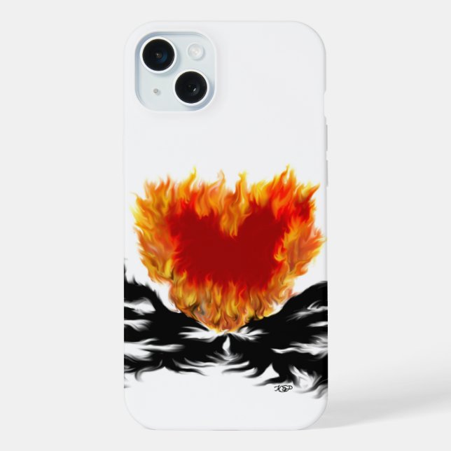 Heart in Flames Iphone Case (Back)