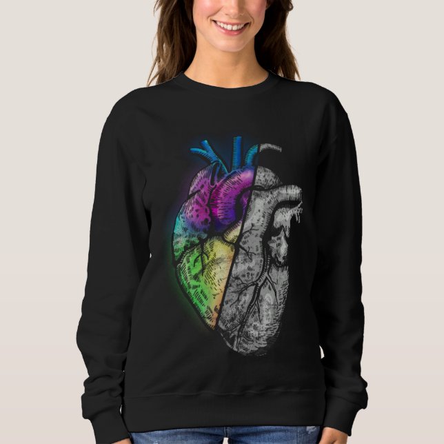 Heart in Half With You And Without You Love and Sweatshirt (Front)