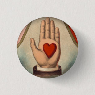 Heart in Hand Pinback Button