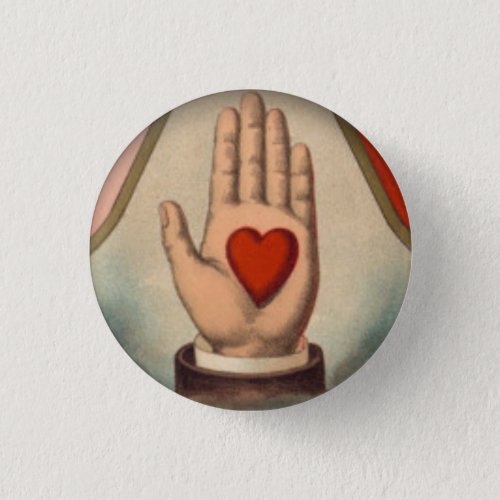 Heart in Hand Pinback Button