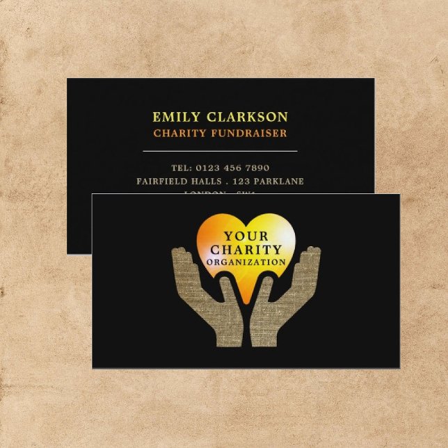 Heart in Hands, Charity Organization, Organizer Business Card (Creator Uploaded)
