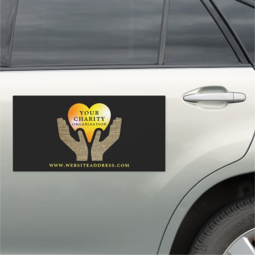 Heart in Hands Charity Organization Organizer Car Magnet