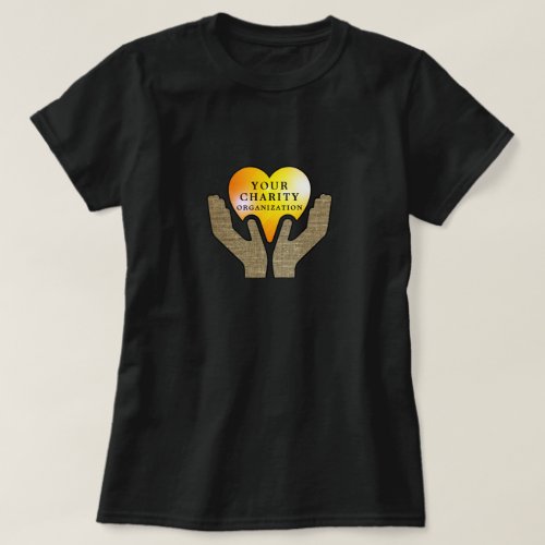 Heart in Hands Charity Organization Organizer T_Shirt