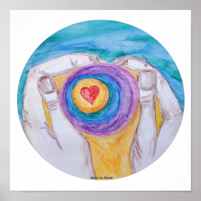 Heart in Hands HIH-Circle-NoWords-Titled-digSigned Poster (Front)