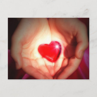 Heart in Hands Postcard