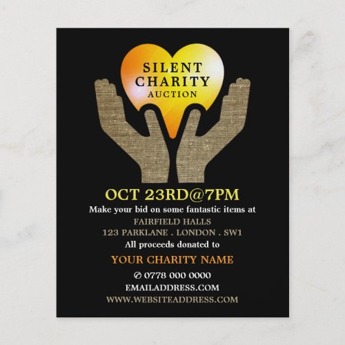 Heart in Hands Silent Charity Auction Event Flyer