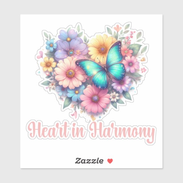 HEART IN HARMONY, DAILY POSITIVE AFFIRMATION STICKER (Sheet)