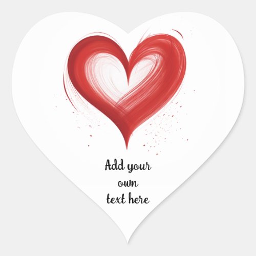 Heart In Heart Customize With Your Own Text  Heart Sticker