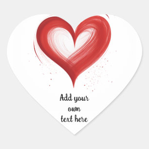 Heart In Heart, Customize With Your Own Text,  Sticker