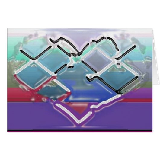 Heart in Liquid Chrome Cards (Front Horizontal)