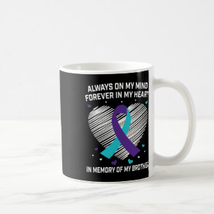 Heart In Memory Of My Brother Suicide Awareness Pr Coffee Mug