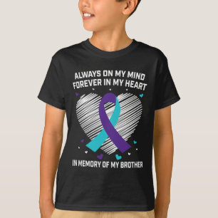 Heart In Memory Of My Brother Suicide Awareness Pr T-Shirt