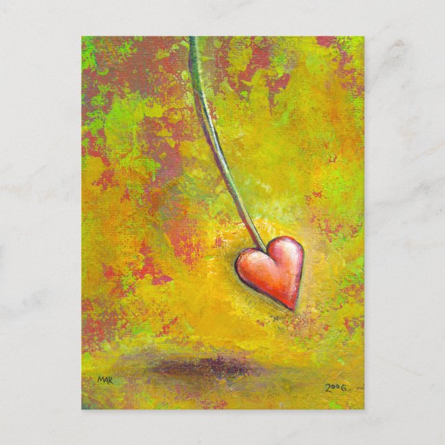 Heart in Motion - fun contemporary painting art Postcard (Front)