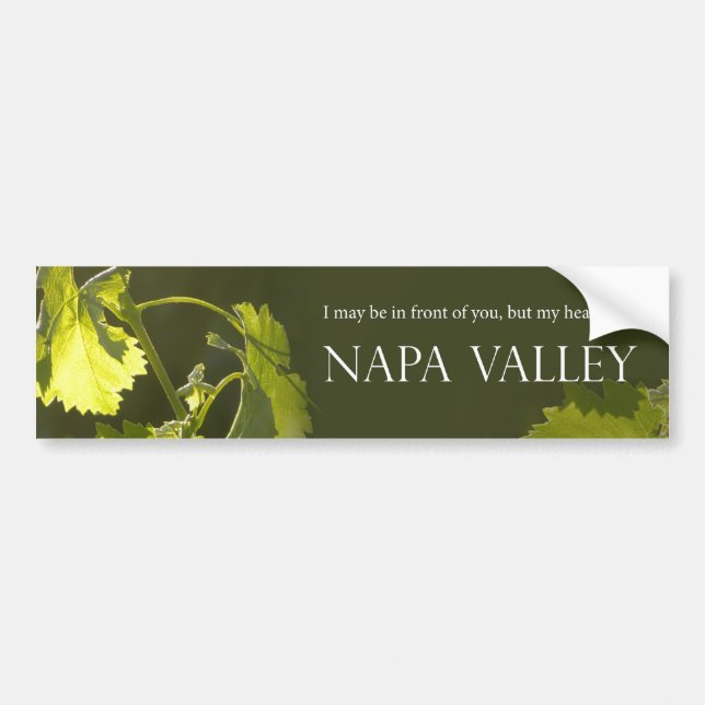 Heart in Napa Valley Bumper Sticker (Front)