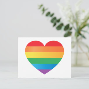 Heart in pride colors postcard