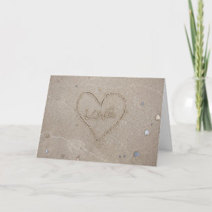 Heart in Sand Holiday Card