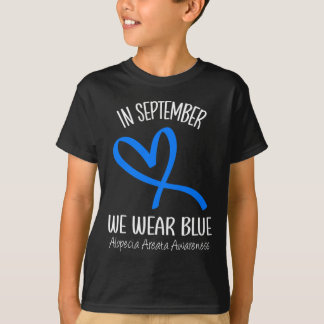 Heart In September We Wear Blue Alopecia Areata Aw T-Shirt