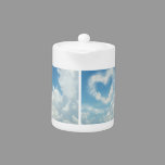 Heart in the Clouds, Blue Sky Romantic Design Teapot