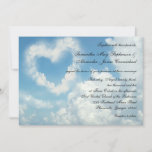 Heart in the Clouds, Blue Sky Romantic Invitation