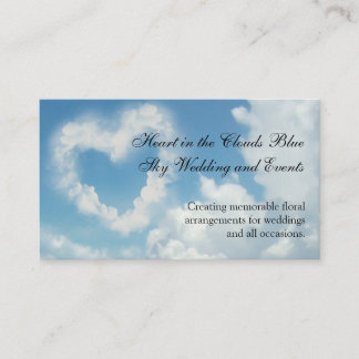 Heart in the Clouds, Blue Sky Romantic Love Business Card