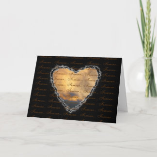Heart in the Clouds Forever Valentine Love Holiday Card