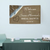 Heart In The Sand Beach Bridal Shower Banner (Tradeshow)