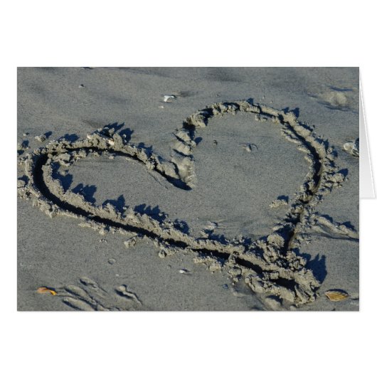 Heart In The Sand Cards (Front Horizontal)