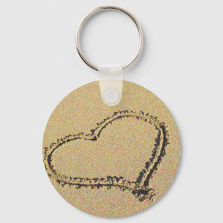 Heart in the Sand Key Ring