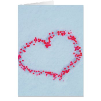 Heart In The Snow Made Of Red Holly Berries. by Zen_Weddings at Zazzle