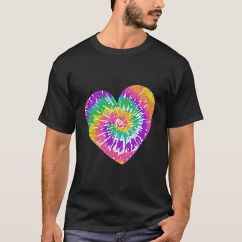 Heart In Tie Dye T_Shirt