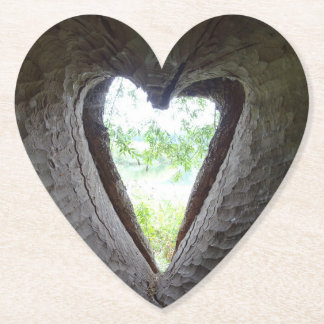 Heart in Tree LOVE Heart Coaster