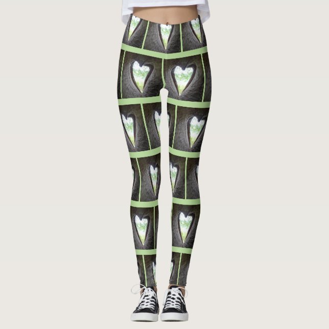 Heart in Tree Pattern Legging (Front)