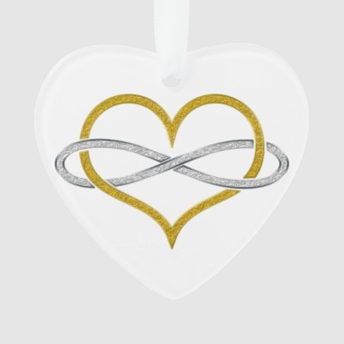 Heart Infinity Gold Silver Ornament