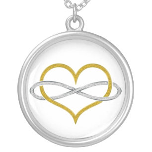 Heart Infinity Gold Silver Plated Necklace