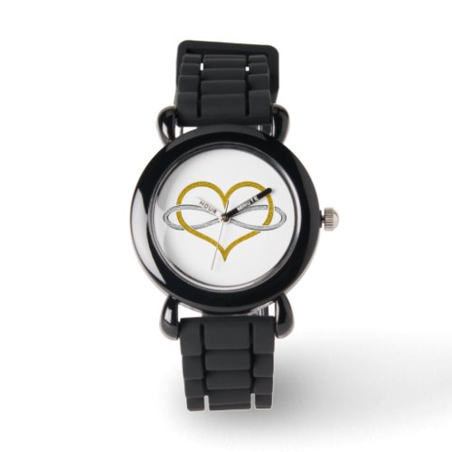 Heart Infinity Gold Silver Watch