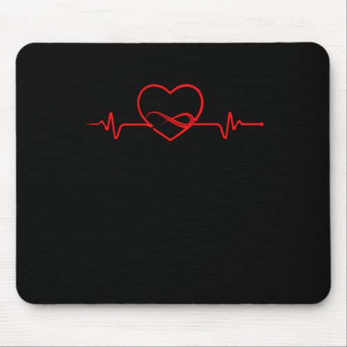 Heart Infinity Pulse Rate Valentines Day Love Gift Mouse Pad