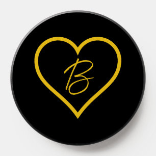 Heart Initial Custom Initial Letter Personalized PopSocket