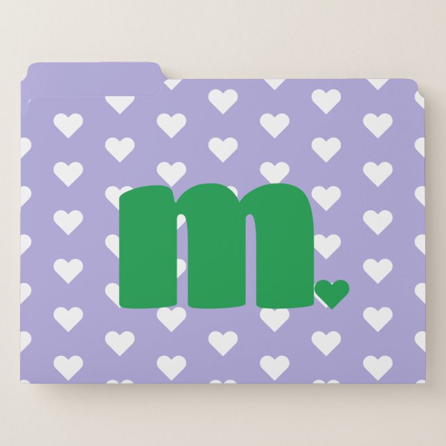 Heart Initial iPhone / iPad case File Folder (Front Left)
