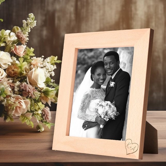 Heart Initials Minimalistic  Engraved Frames (Creator Uploaded)