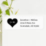 Heart Initials Wedding Invitation Return Address Label