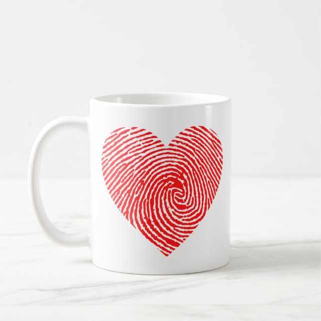 Heart ink coffee mug (Left)