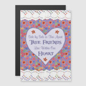 Heart Inspirational Friendship Quote Magnetic Card (Front/Back)