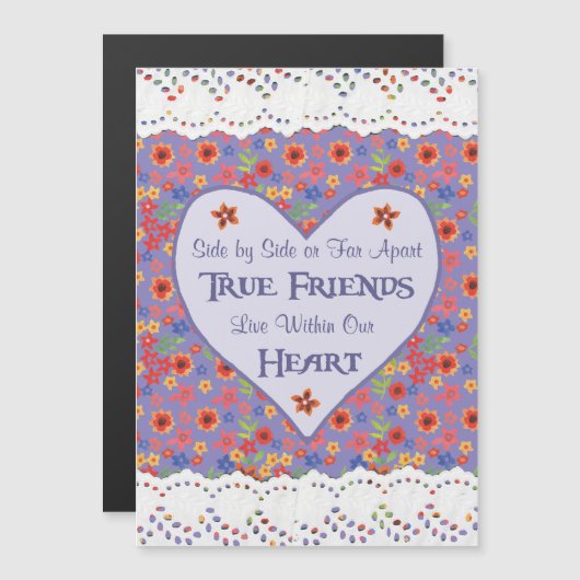 Heart Inspirational Friendship Quote Magnetic Card (Front/Back)