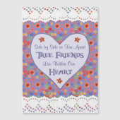 Heart Inspirational Friendship Quote Magnetic Card (Front)