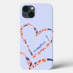 Heart Iphone Case, French, Blue, Luxury, Love iPhone 13 Case