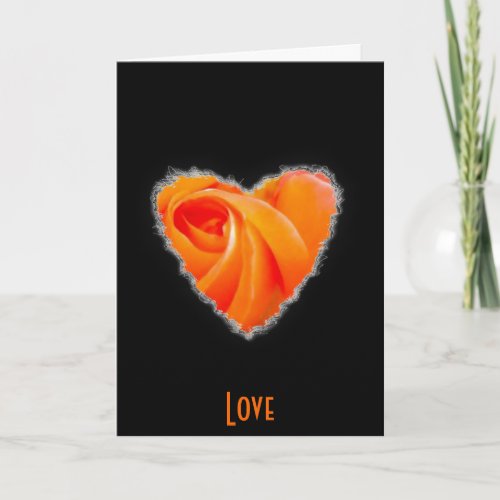 Heart is a Rose Valentine Love Holiday Card