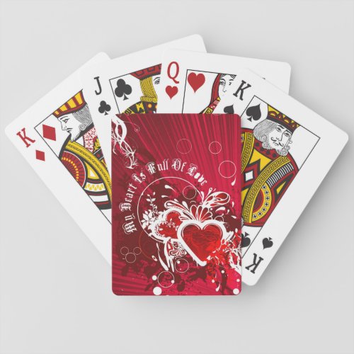 Heart Is Full Of Love Bicycle Playing Cards